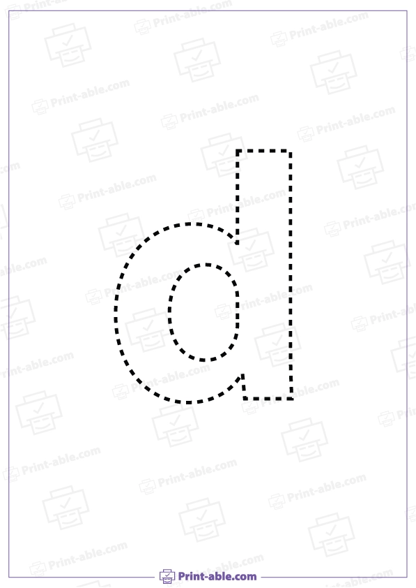 Letter D Printable Worksheet Free Download