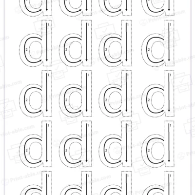 Letter D Printable Worksheet Free Download