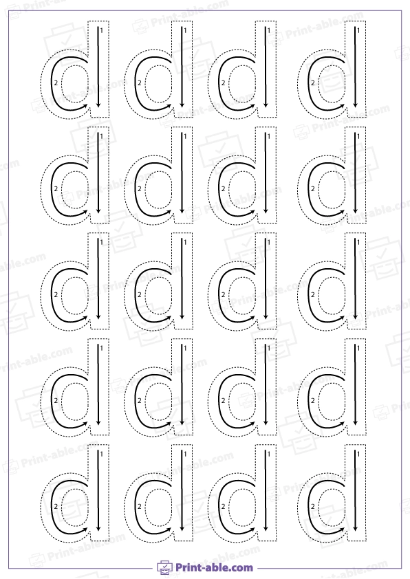 Letter D Printable Worksheet Free Download