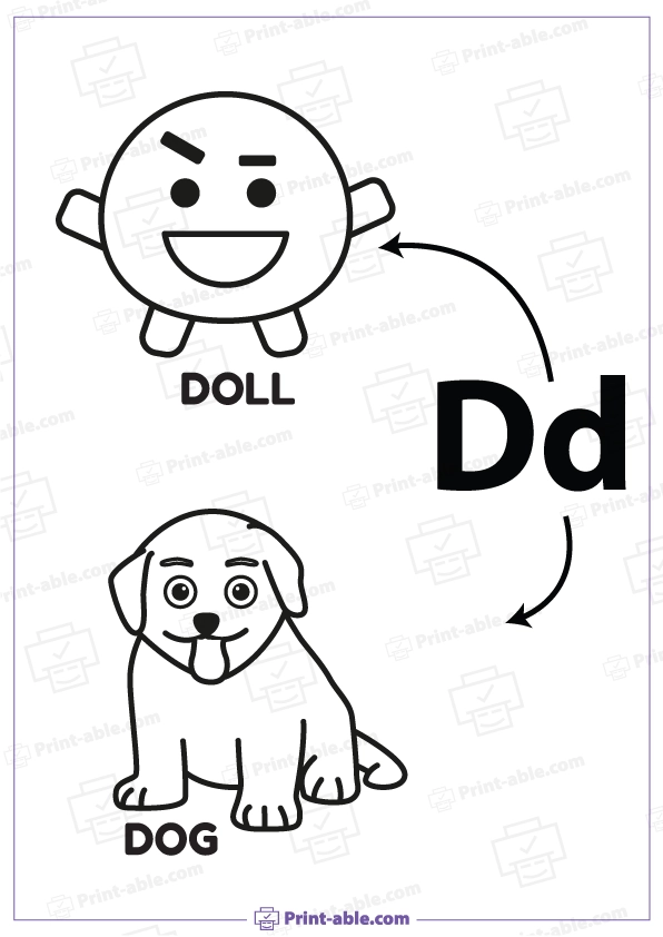 Letter D Printable Worksheet Free Download