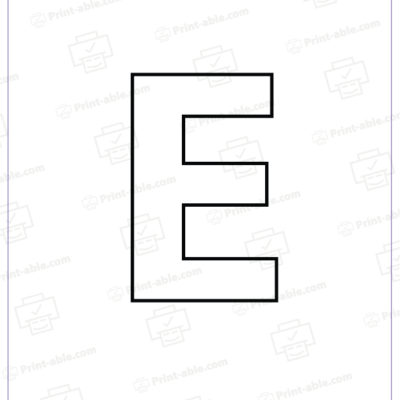 Letter E Printable Worksheet