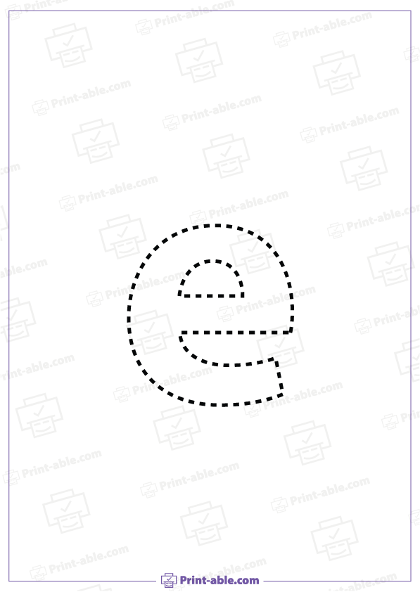 Letter E Printable Worksheet