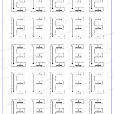 Letter E Printable Worksheet