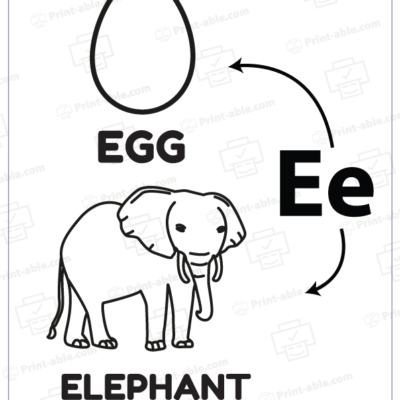 Letter E Printable Worksheet