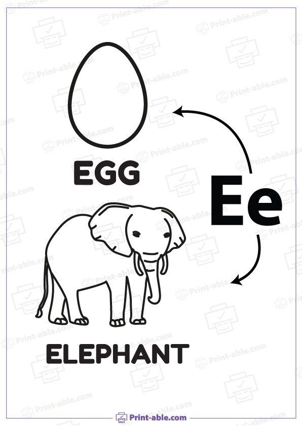 Letter E Printable Worksheet