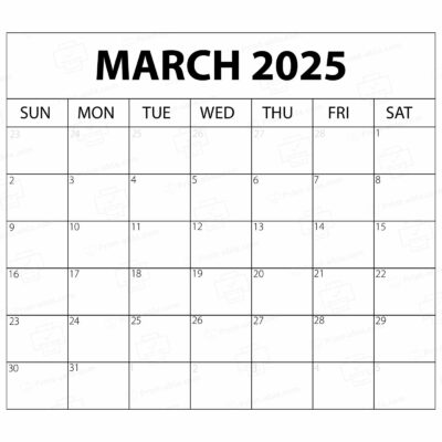 March 2025 Calendar Printable