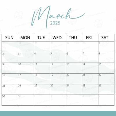 March 2025 Calendar Printable