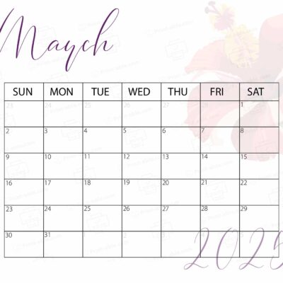 March 2025 Calendar Printable