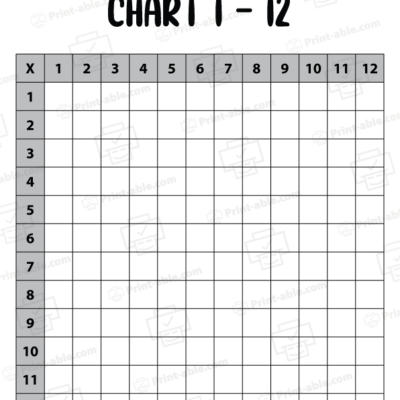 Multiplication Chart Printable Free Download