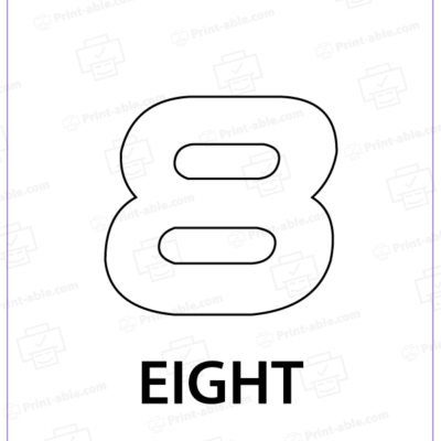 Number Eight Printable 3533