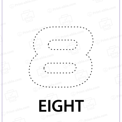 Number Eight Printable 3534