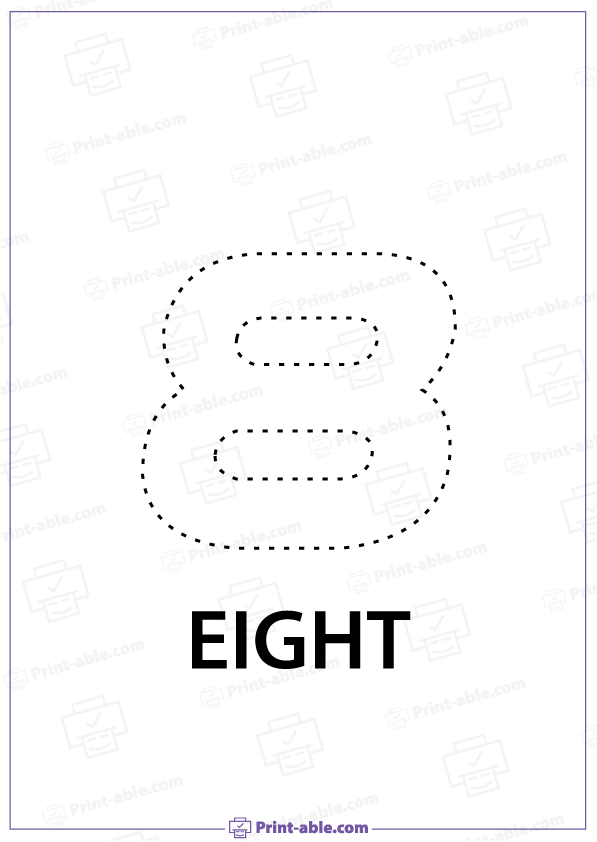 Number Eight Printable 3534