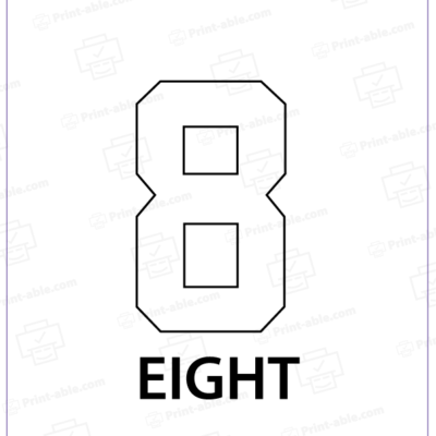 Number Eight Printable 3535