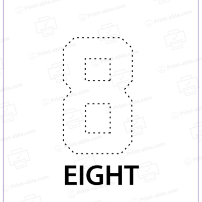Number Eight Printable 3536