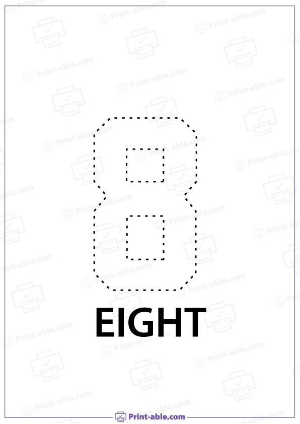 Number Eight Printable 3536
