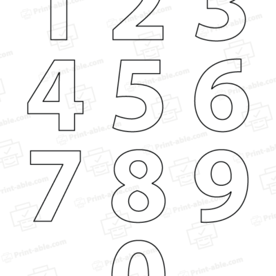 Number Outline Printable Free Download