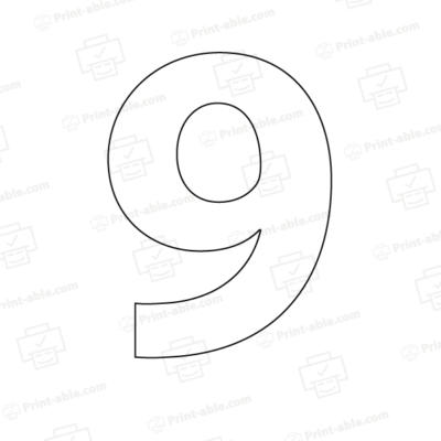 Number Outline Printable Free Download