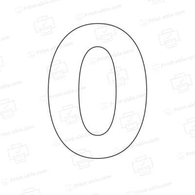 Number Outline Printable Free Download