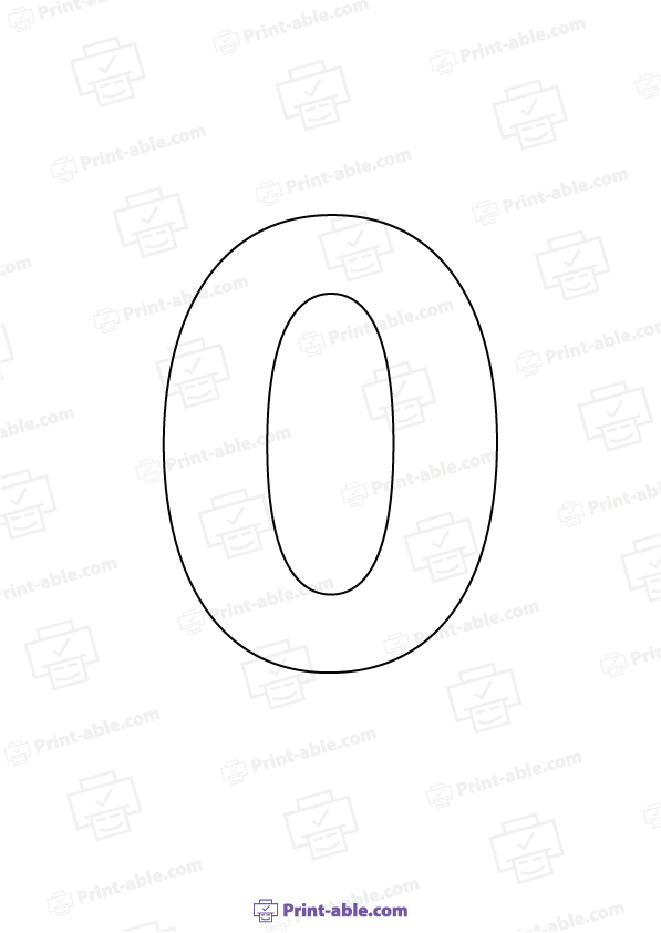 Number Outline Printable Free Download