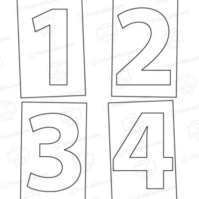 Number Outline Printable Free Download