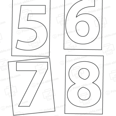Number Outline Printable Free Download