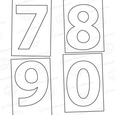 Number Outline Printable Free Download