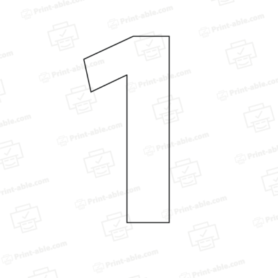 Number Outline Printable Free Download