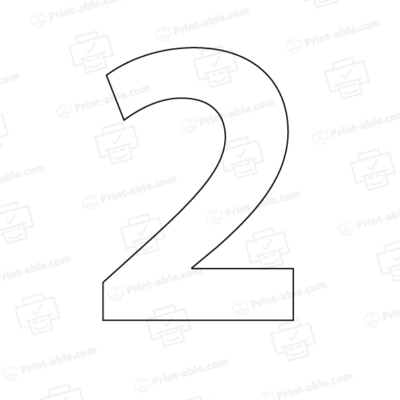 Number Outline Printable Free Download