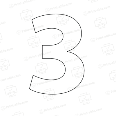 Number Outline Printable Free Download