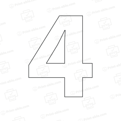 Number Outline Printable Free Download