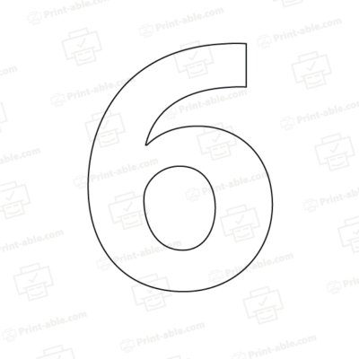 Number Outline Printable Free Download