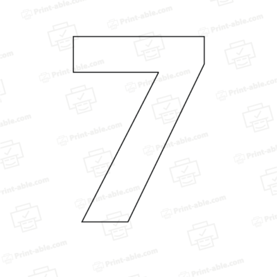 Number Outline Printable Free Download