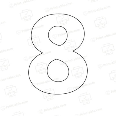 Number Outline Printable Free Download