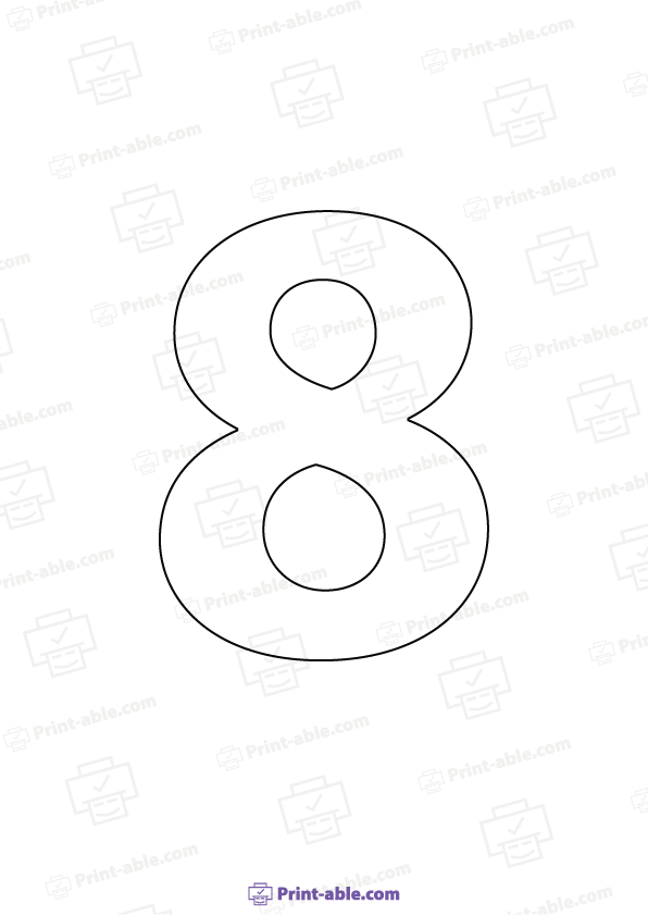 Number Outline Printable Free Download