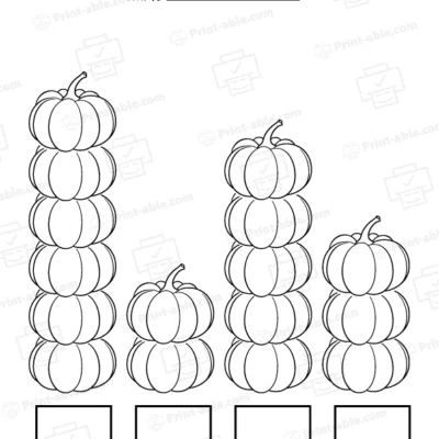 Pumpkin Counting Worksheet Printable
