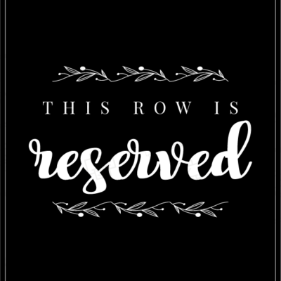 Reserved Sign Printable Free Download
