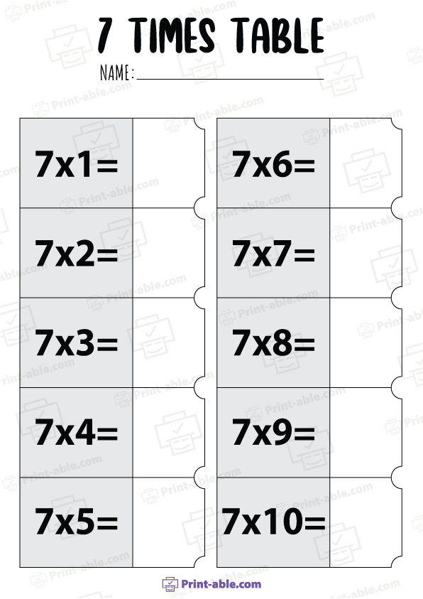 Times Table Practice Worksheets Printable