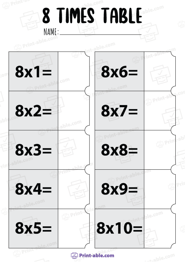 Times Table Practice Worksheets Printable