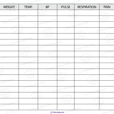 Vital Sign Printable Free Download