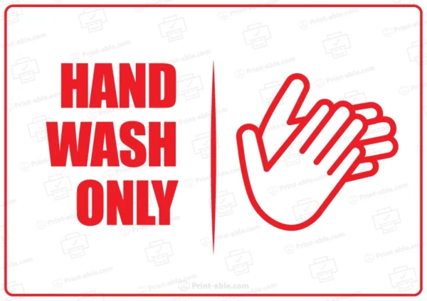 Handwashing Sign Printable Free Download