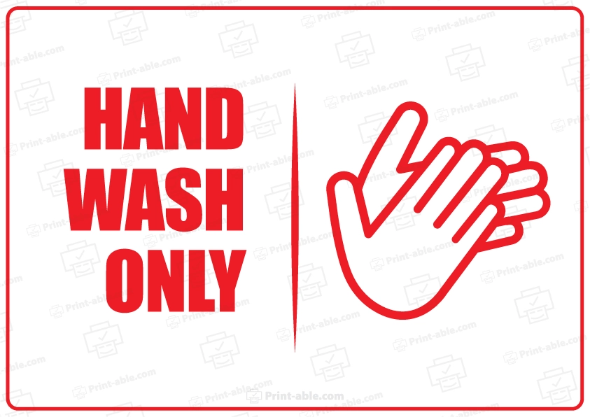 Handwashing Sign Printable Free Download