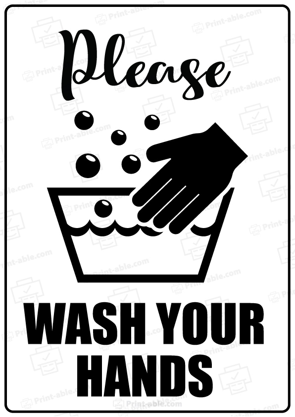 Handwashing Sign Printable Free Download
