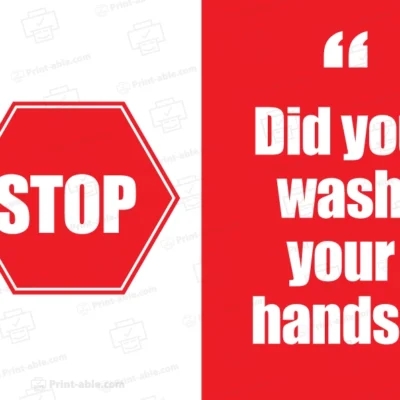 Handwashing Sign Printable Free Download
