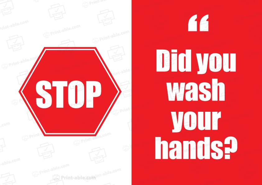 Handwashing Sign Printable Free Download