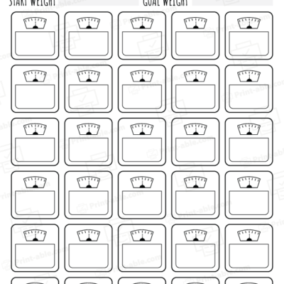 Weight Loss Tracker Printable Free Download