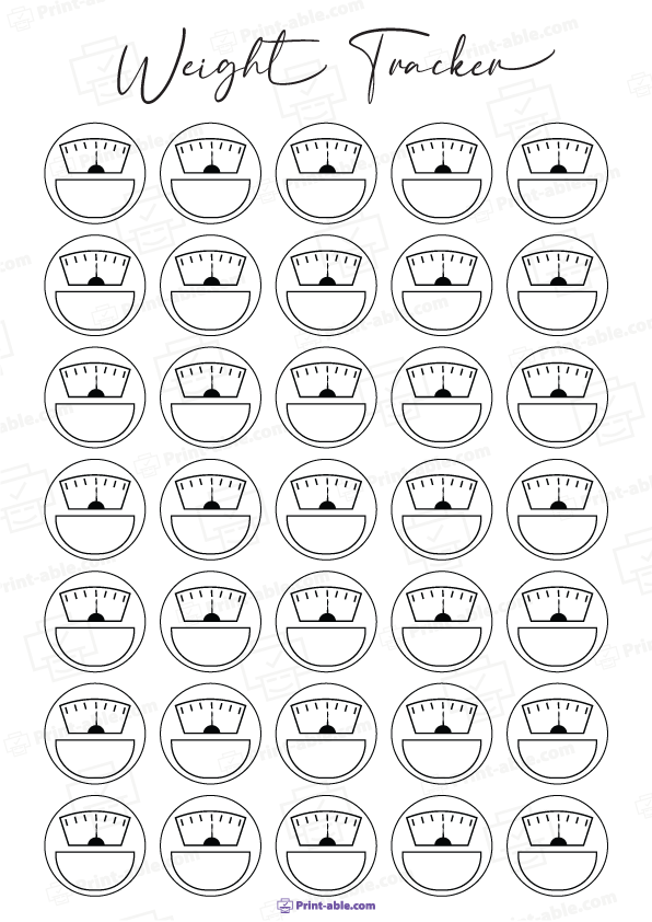 Weight Loss Tracker Printable Free Download