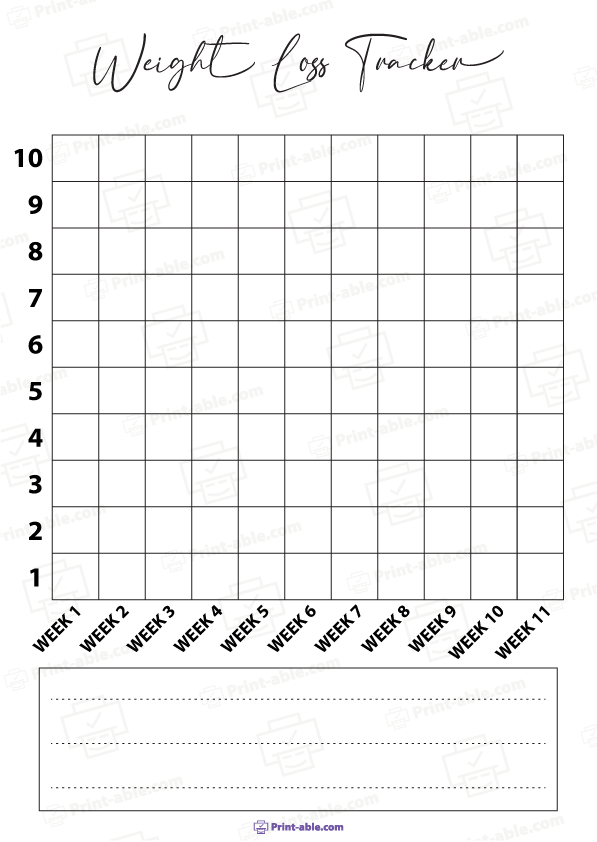 Weight Loss Tracker Printable Free Download