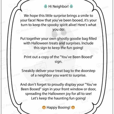 You've Been Booed Printable