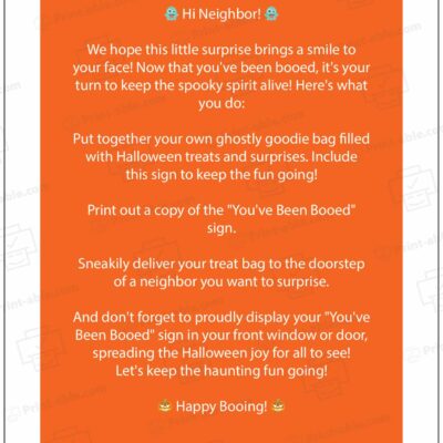 You've Been Booed Printable