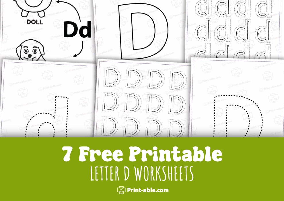 Letter D Printable Worksheet Free Download